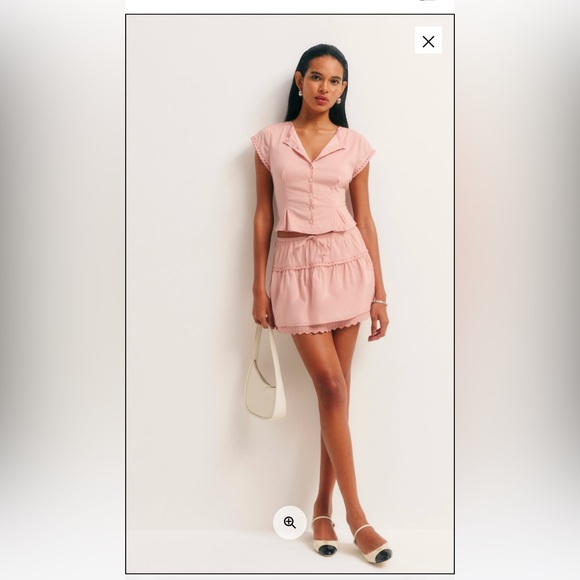 Reformation Valetta Top and Skirt Set Size 10 Brand New, Never Worn - Picture 7 of 8